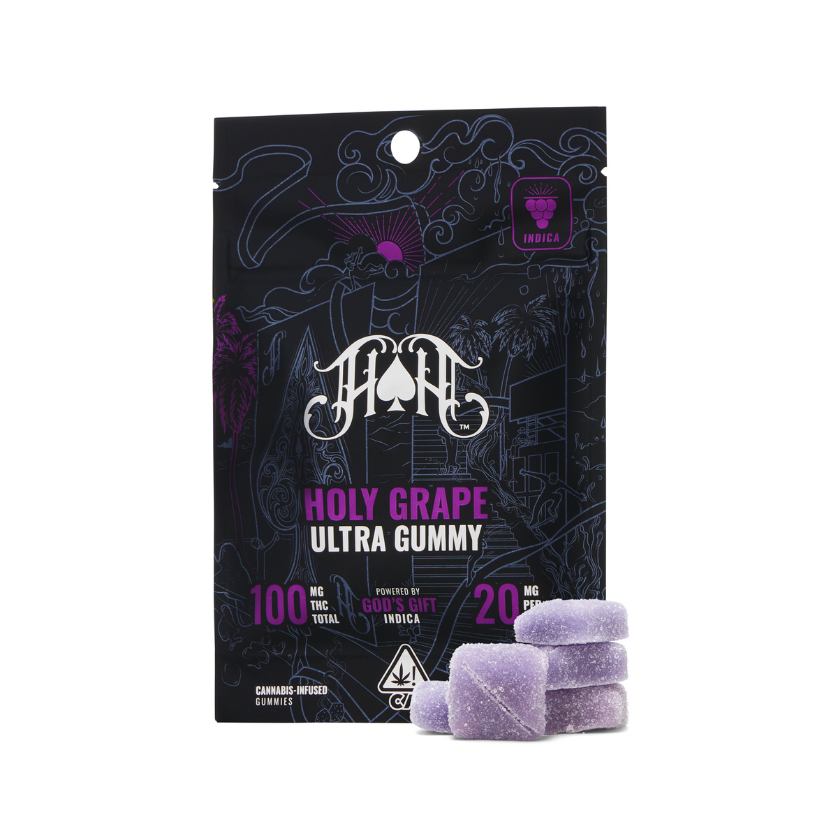 Holy Grape | Indica - Ultra Pure Gummies - 100mg THC