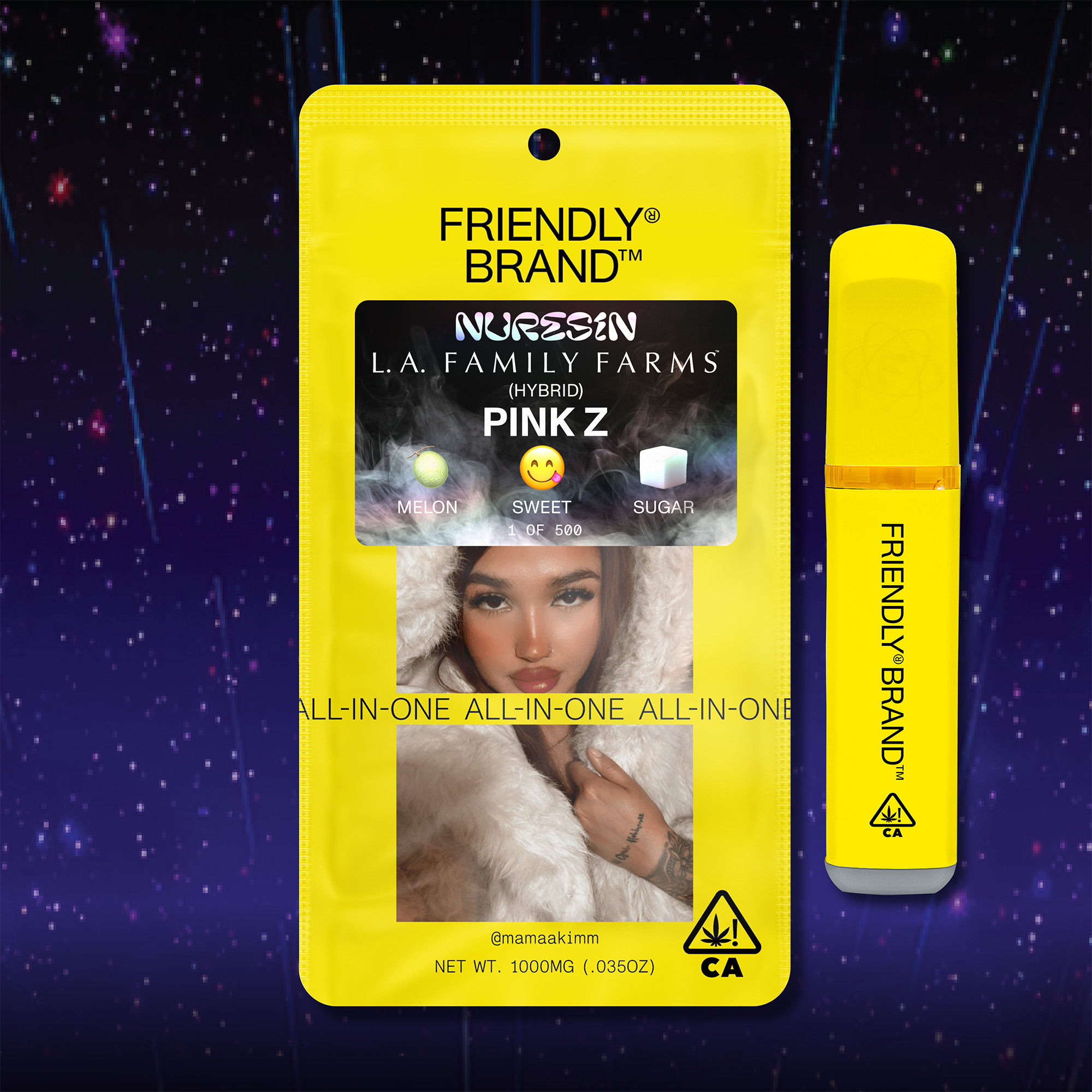 シュガー Shop Friendly Brand x L.A.F.F. - Pink Z [1000mg] | Desert Kush