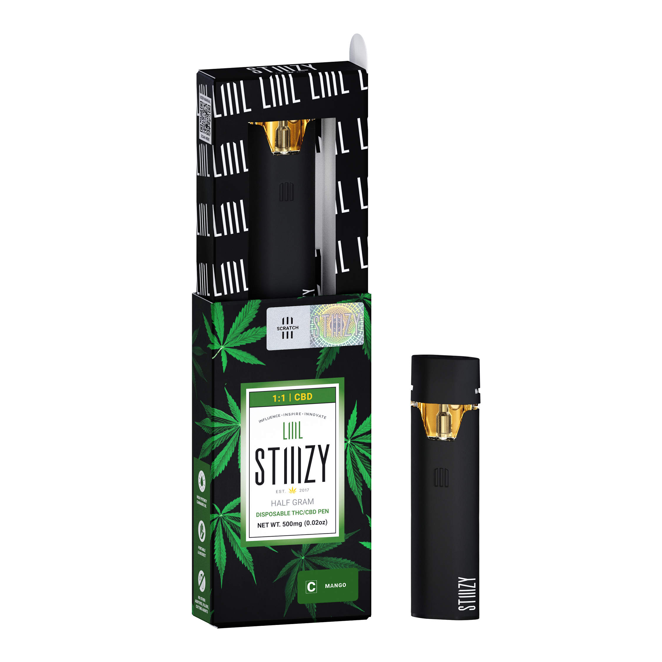 STIIIZY Mango LIIIL - 1:1 THC/CBD [.5g] for sale - The