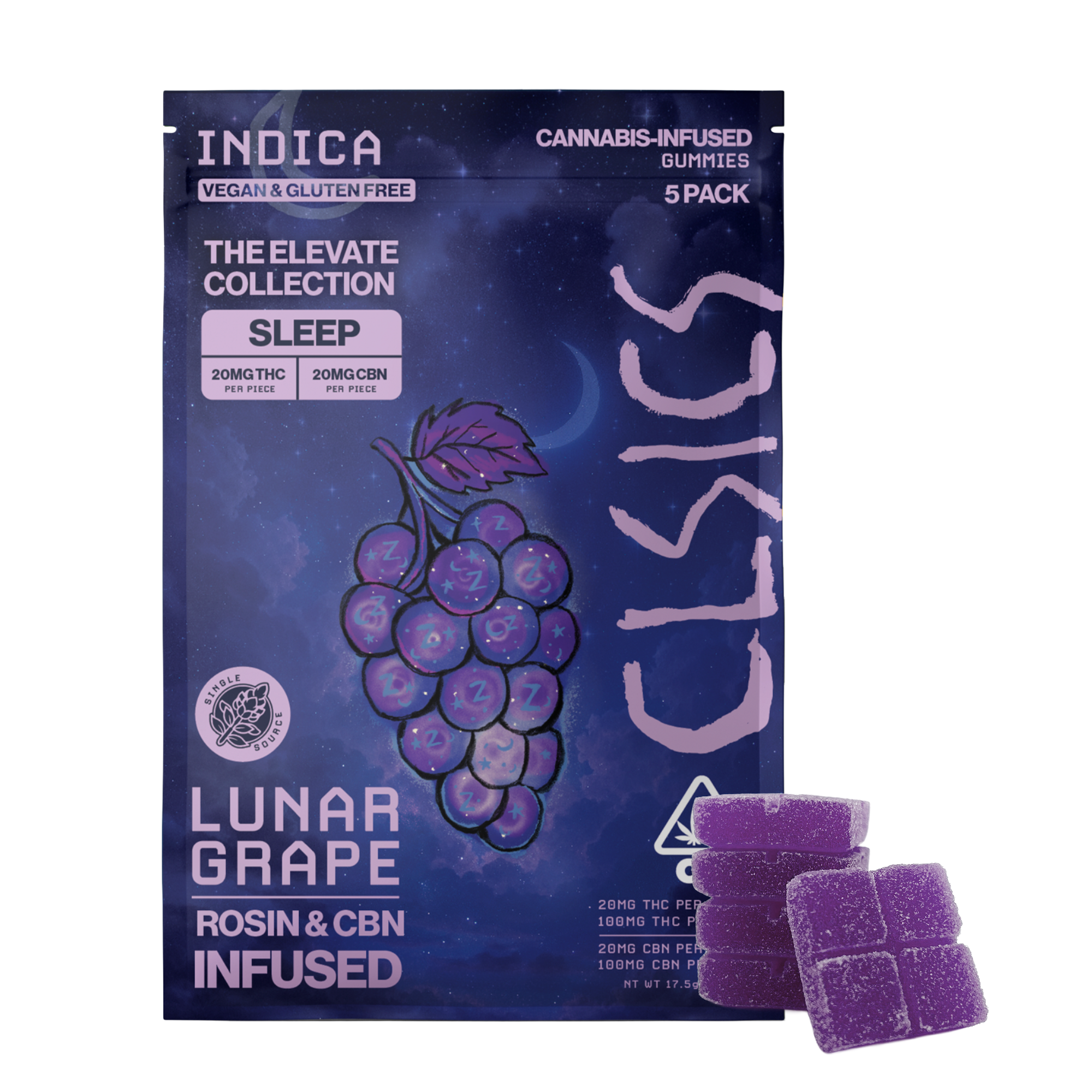 Lunar Grape [5pk] (100mg THC/100mg CBN)