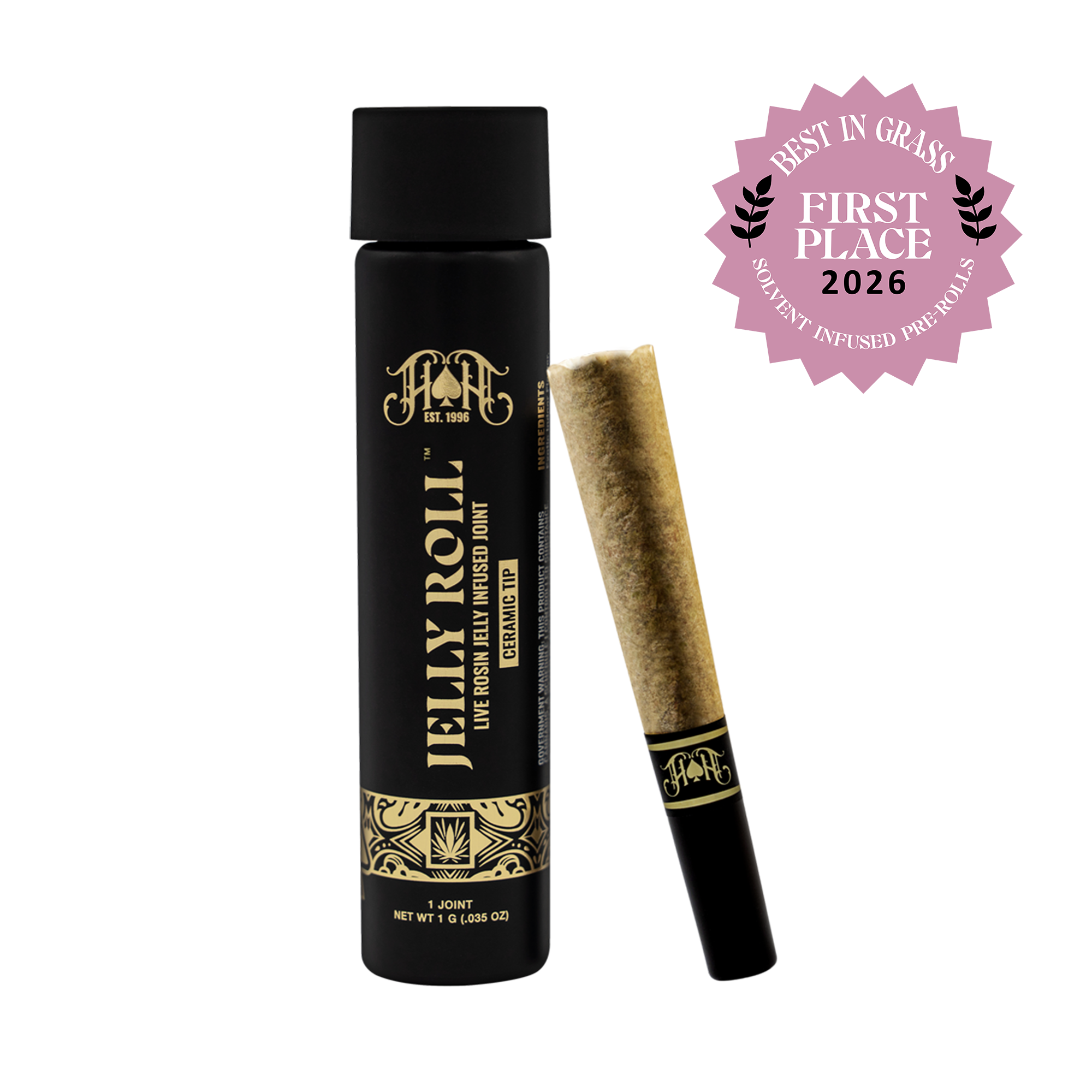 Decibel Gardens: Decibel OG x Papaya Punch | Indica - Live Rosin Infused Pre-Roll - 1g Jelly Joint