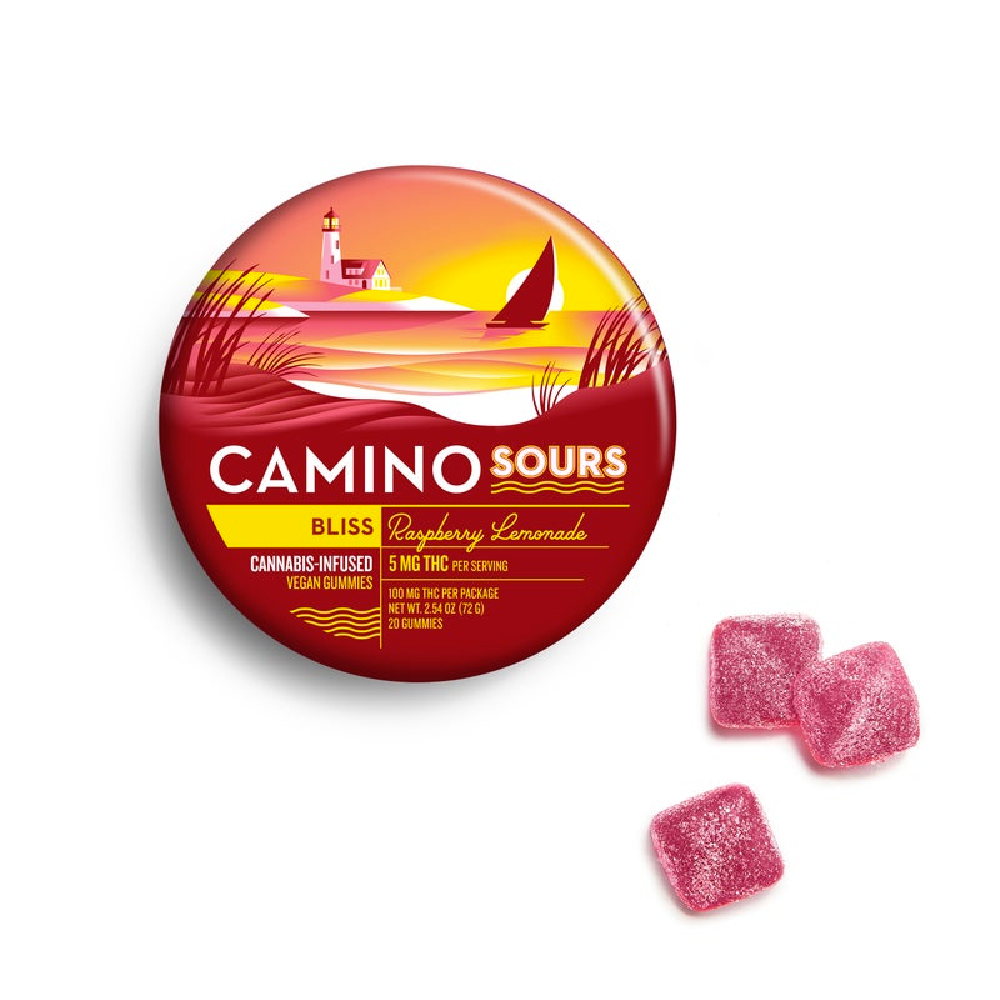 KIVA Camino - Sour Raspberry Lemonade Gummies (100mg 20pk)