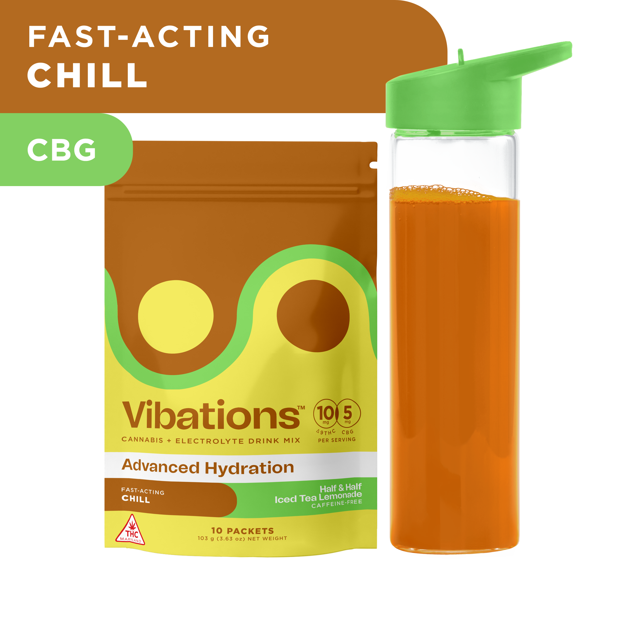 Half and Half Iced Tea Lemonade [10pk] (100mg THC/50mg CBG)