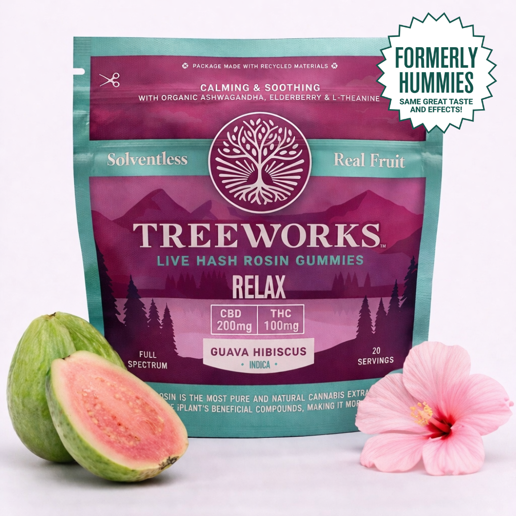 Relax | Live Hash Rosin Gummies - Indica (200mg CBD, 100mg THC) *formerly Hummies