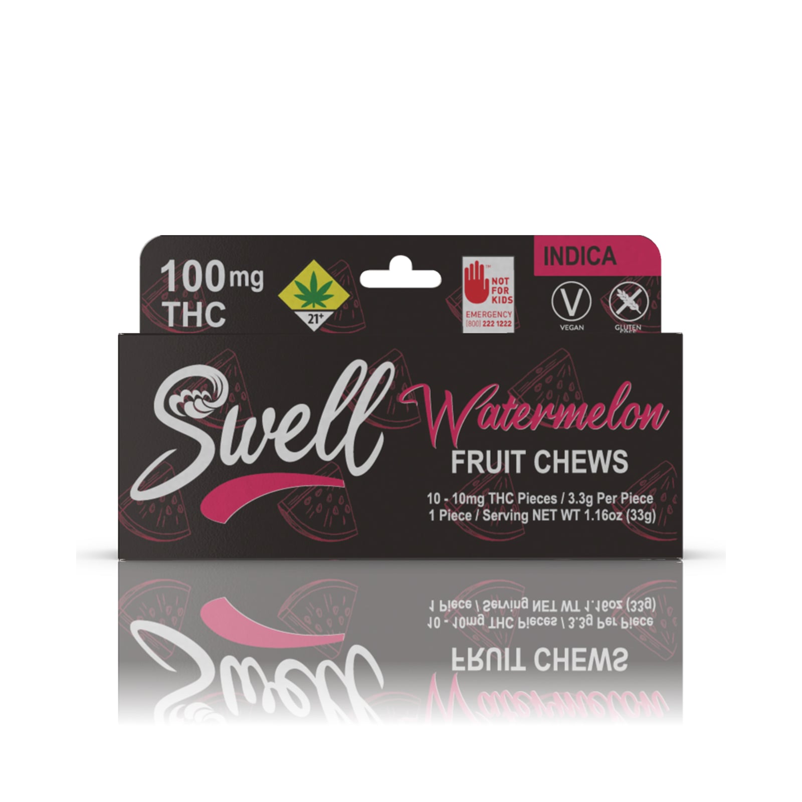 Watermelon Indica Fruit Chews [10pk] (100mg)