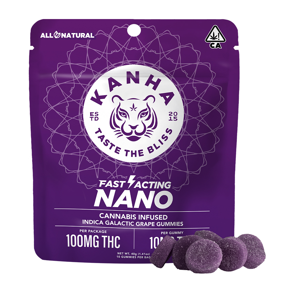 KANHA | NANO | Galactic Grape | Indica | 100mg THC | 10-pack