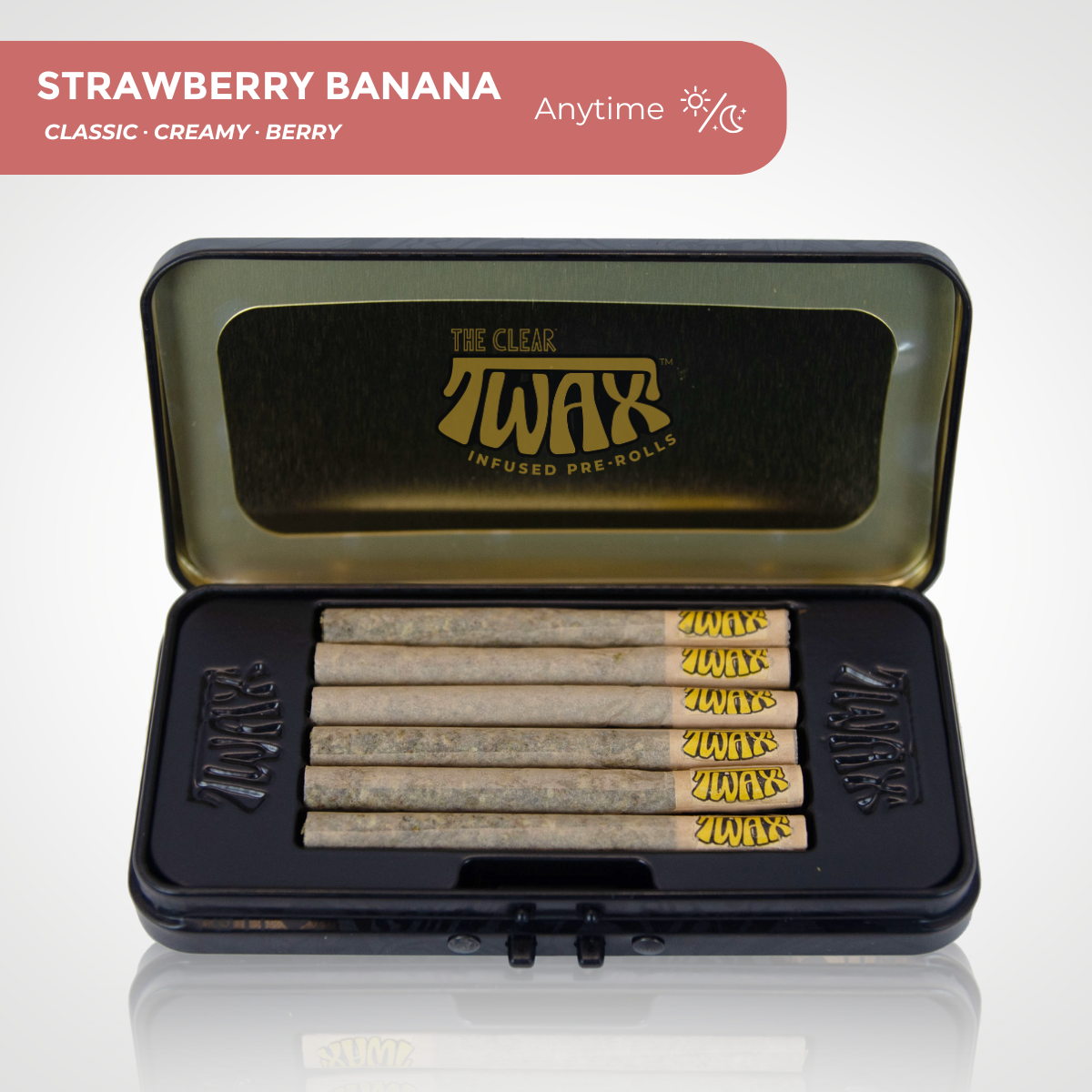 The Clear TWAX Minis Infused Pre-rolls 3g [6 Pack] | Strawberry Banana