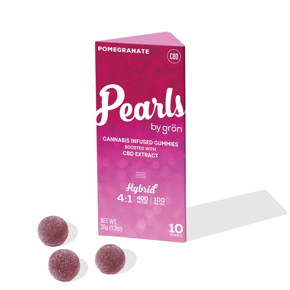 4:1 Pomegranate Pearls - Hybrid (400mg CBD /100mg THC)