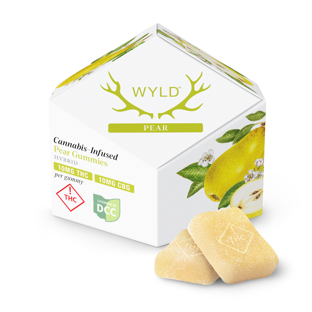 WYLD - PEAR 1:1 - GUMMIES - [100MG THC / 100MG CBG] - 10PK