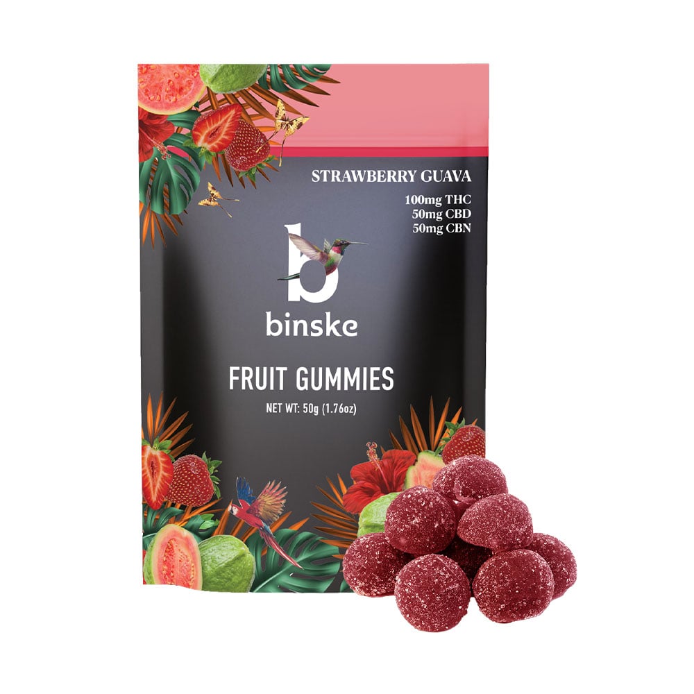 2:1:1 CBN Strawberry Guava Fruit Gummies (100mg THC/50mg CBD/50mg CBN)