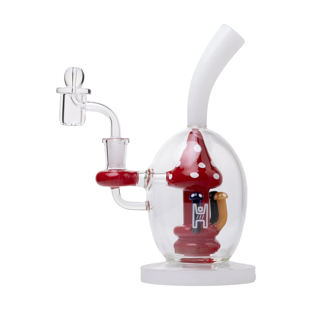 Mushroom Globe Rig - White/Red Mushroom Globe Rig - White/Red