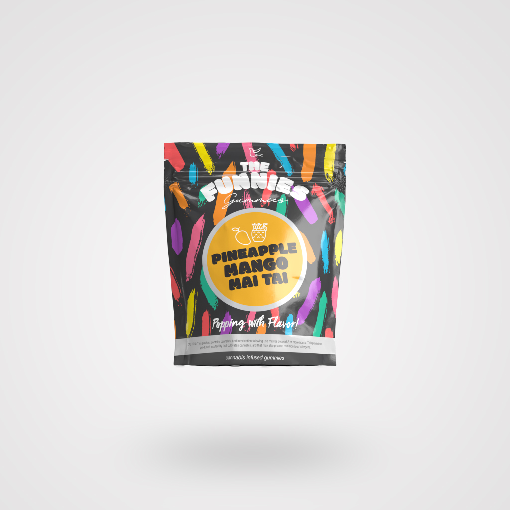 The Funnies -- Pineapple Mango Mai Tai -- Super Funny Gummies 2 Pack -- 100mg