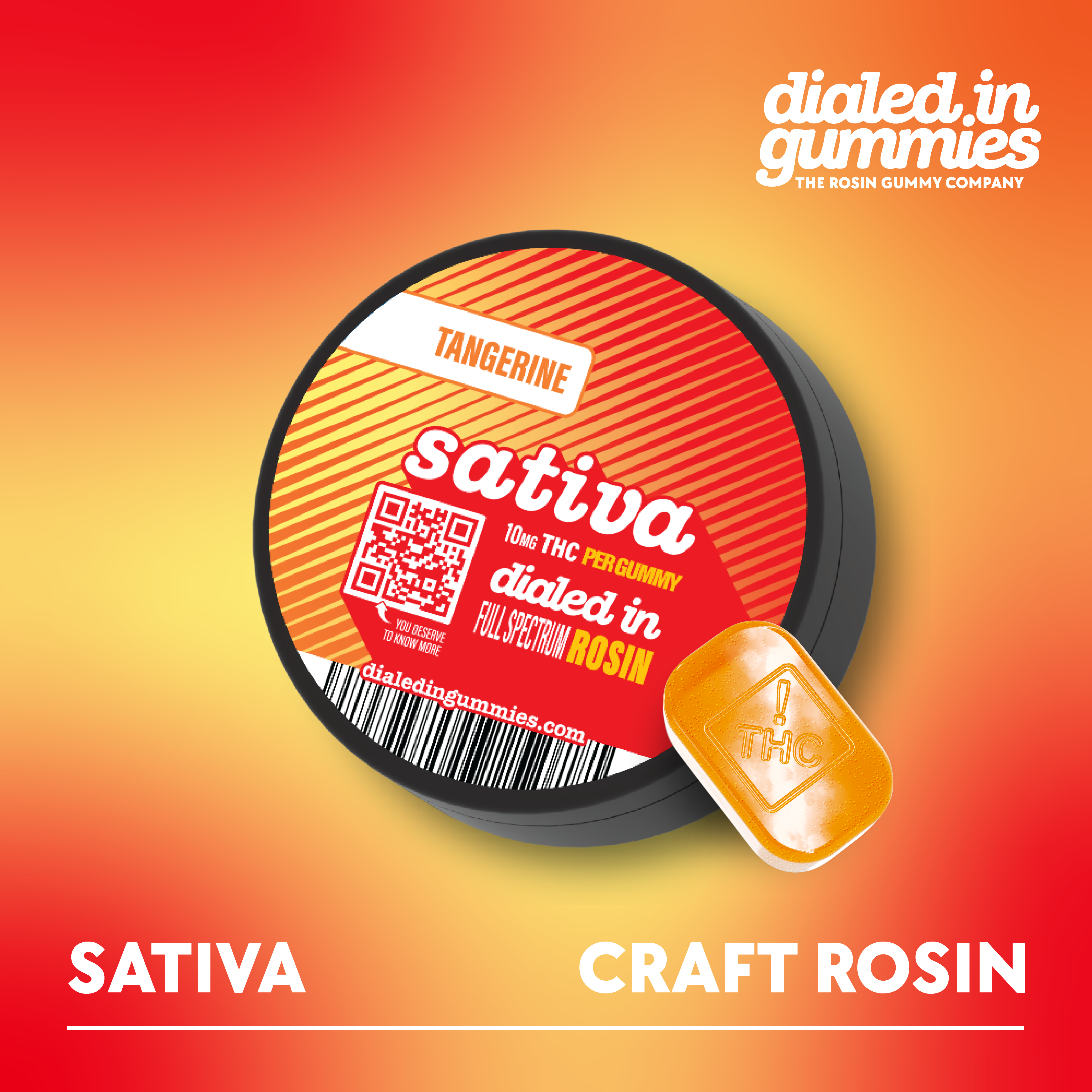 100mg - Tangerine - Rosin Gummies (10pk)