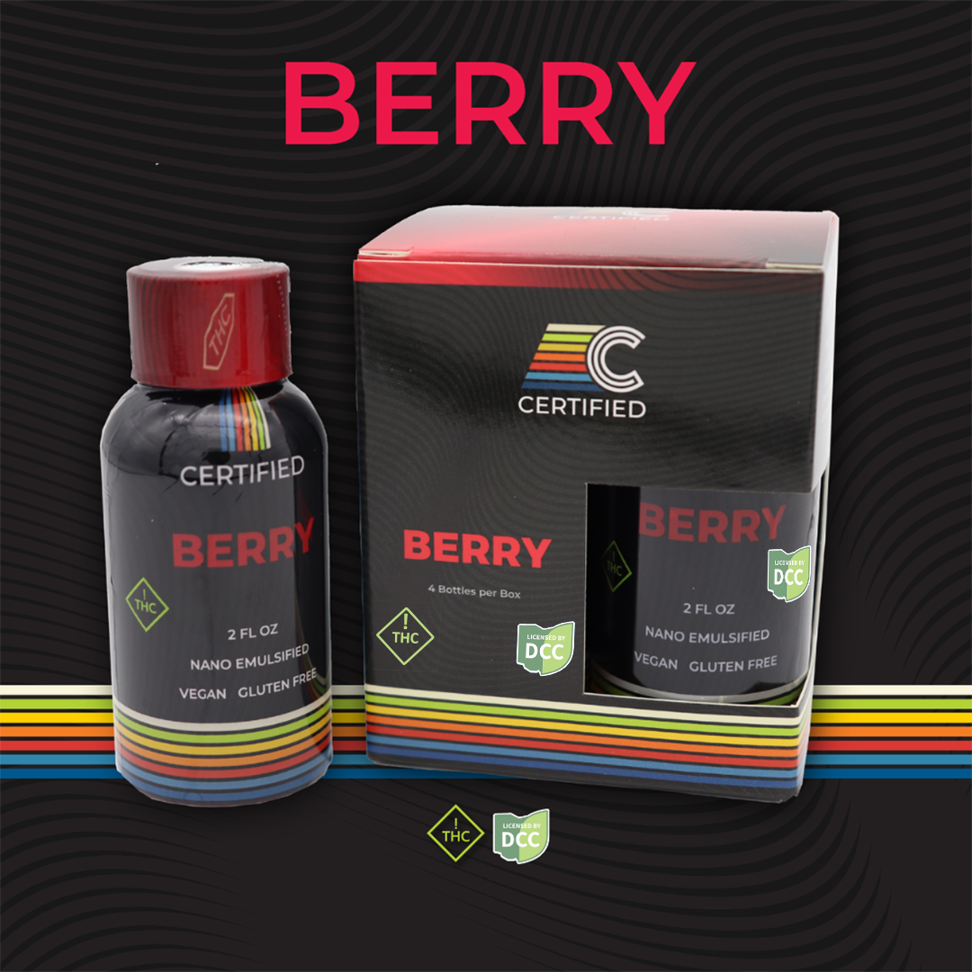 Certified Cultivators - Berry Drink - Liquid Edible - 100mg THC - 8oz - 4pk