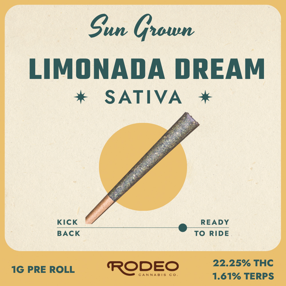 Rodeo Cannabis - LimonadaDream (S) 1g Pre-Roll 1pk (1g) C0070000326 Rodeo Cannabis - LimonadaDream (S) 1g Pre-Roll 1pk (1g) C0070000326