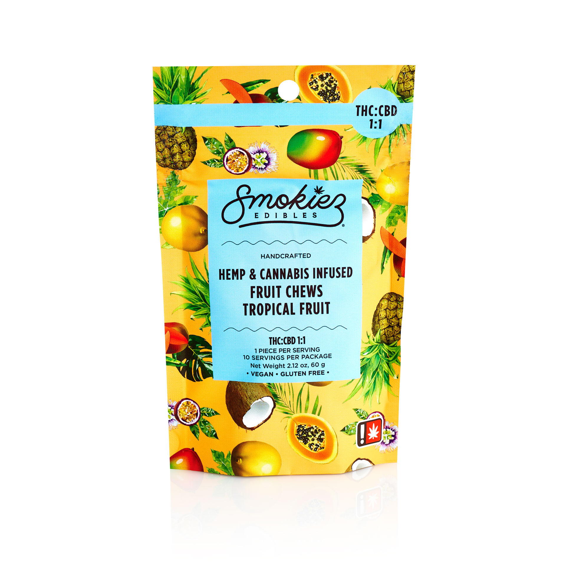 1:1 Tropical Fruit [10pk] (100mg CBD/100mg THC)