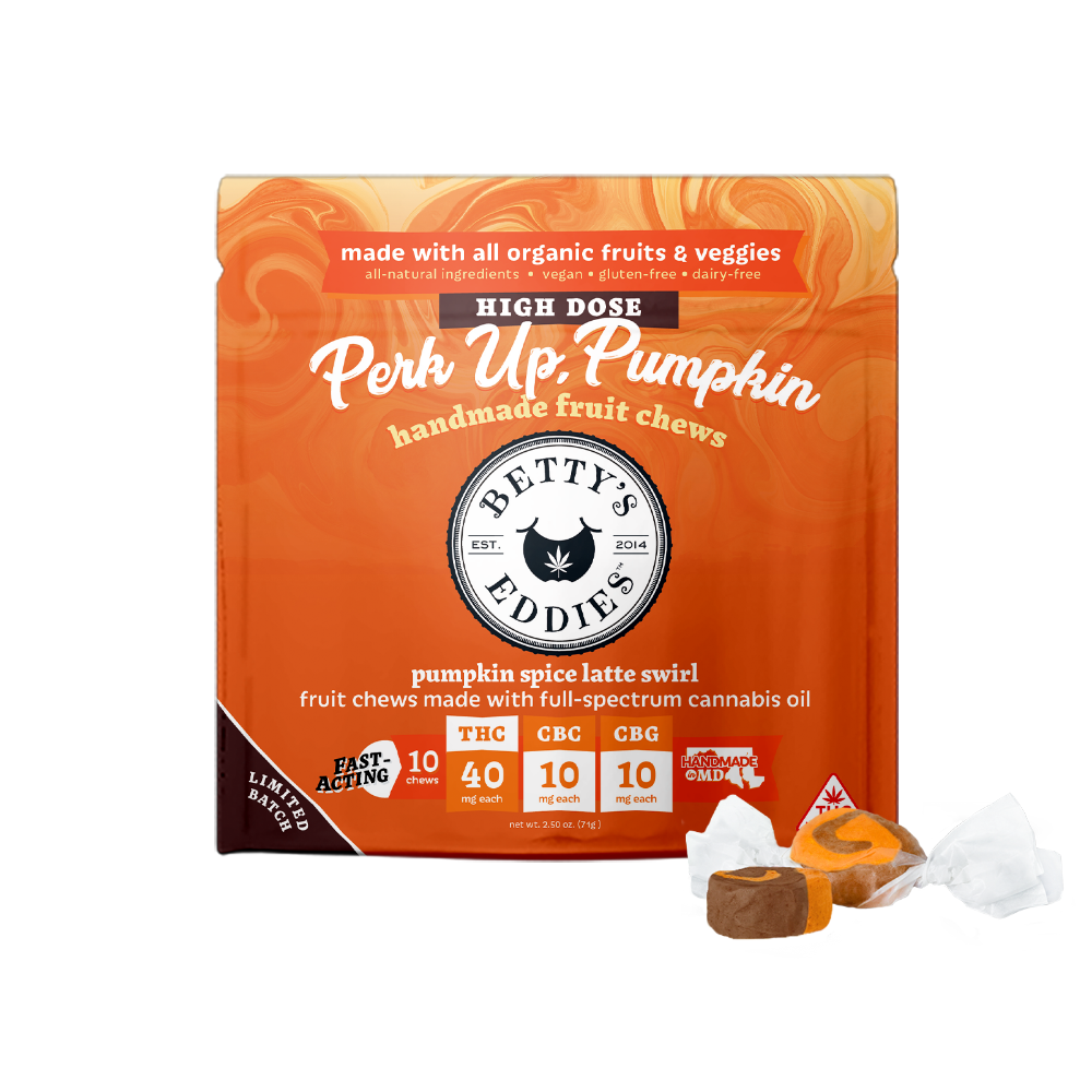 Perk Up, Pumpkin Spice Latte Swirl [10pk] (400mg THC/100mg CBC/100mg CBG)
