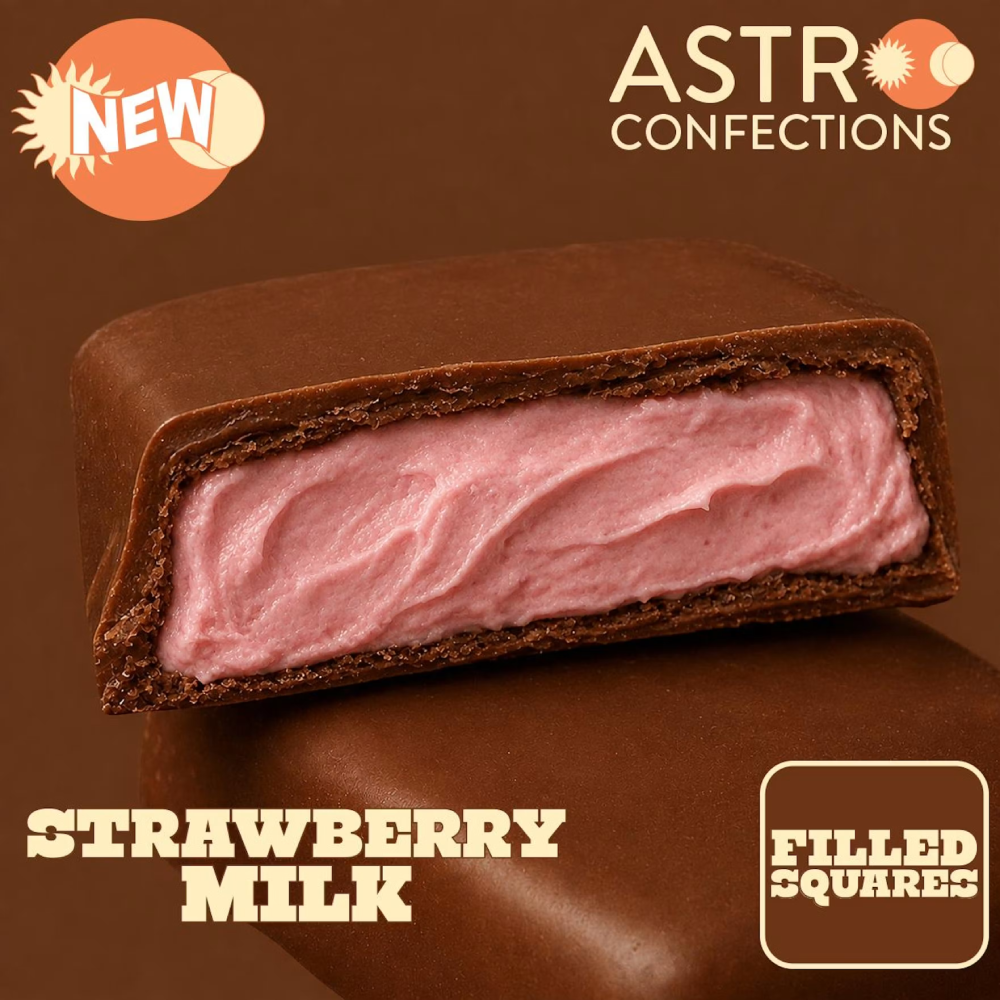 Astro Confections - Strawberry (H) Milk Chocolate Squares (4.9mg 10pk) C0130000159