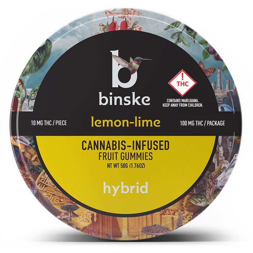 Lemon (100mg) Binske Vegan Fruit Gummies Jane