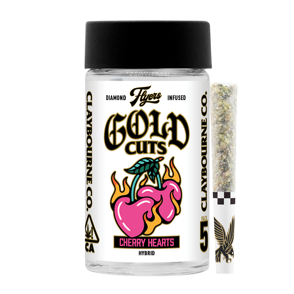 Cherry Hearts (2.5g) - Diamond Infused Flyers Pre-rolls
