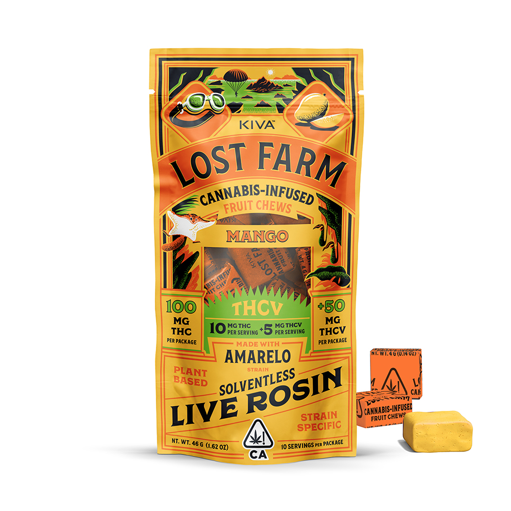 10mg : 5mg THCV 'Mango x Amarelo Live Rosin Chews' 100mg : 50mg THCV Total