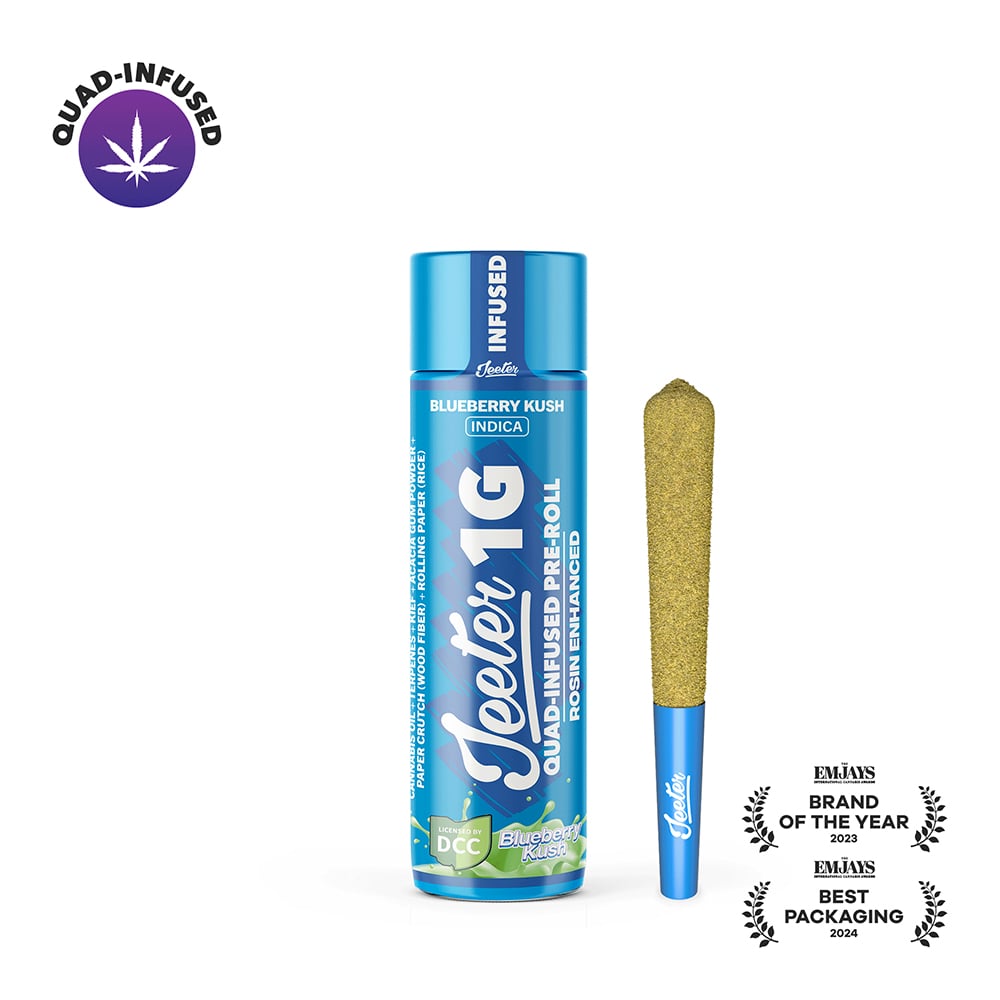 Blueberry Kush - Infused Preroll - - Indica