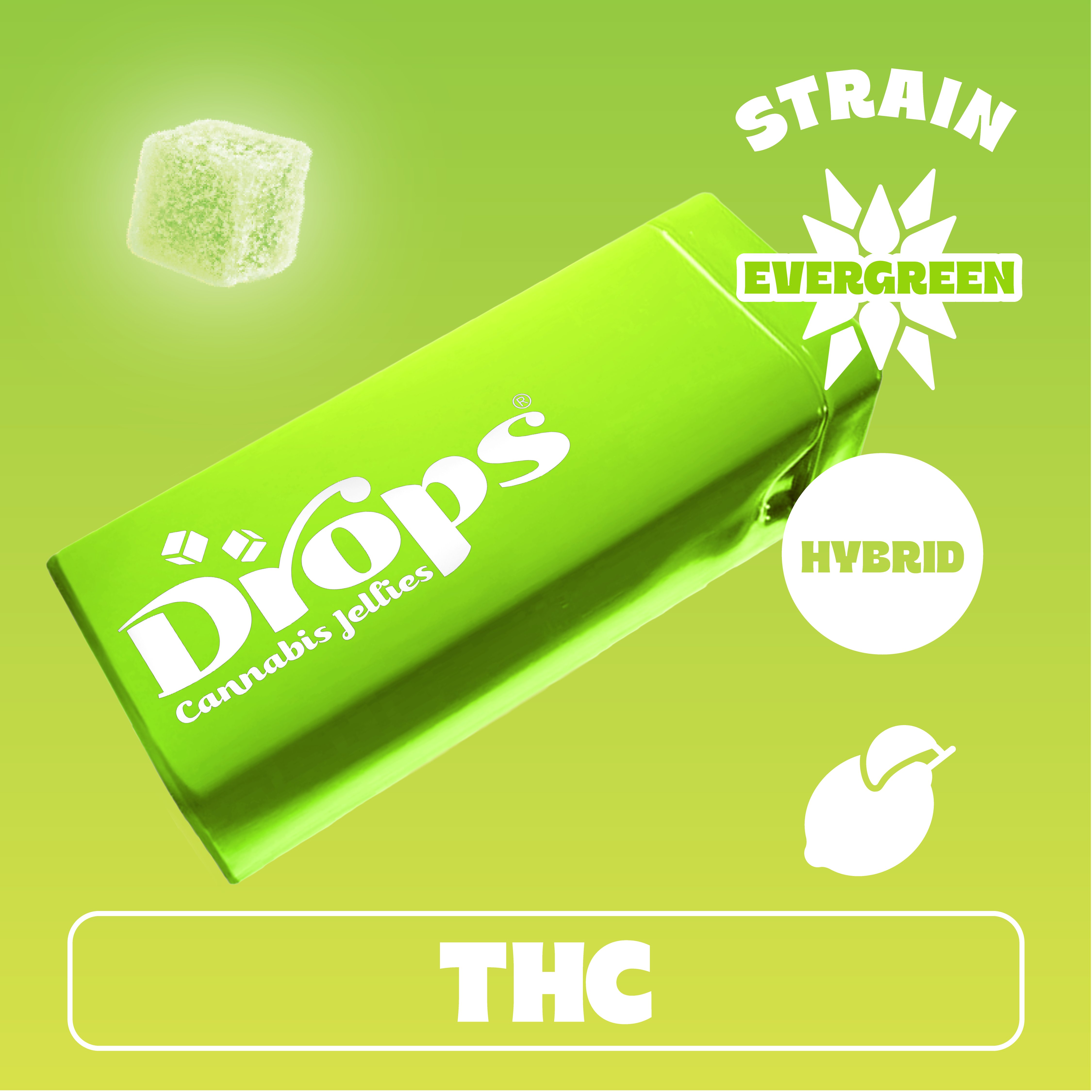 Lime - 20pc - Evergreen - Hybrid (100mg THC))