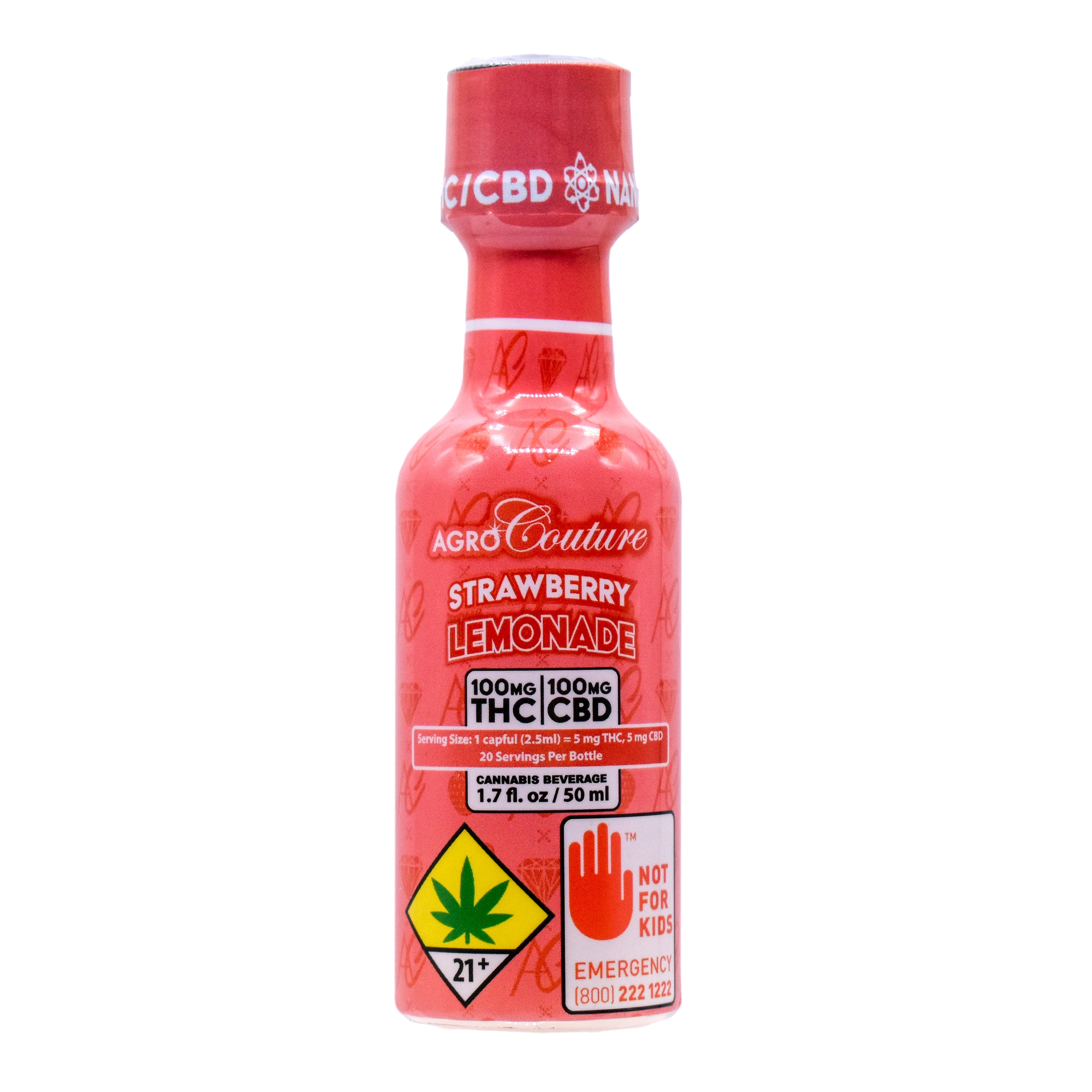 1:1 Strawberry Lemonade [1.7 fl. oz] (100mg CBD/100mg THC)