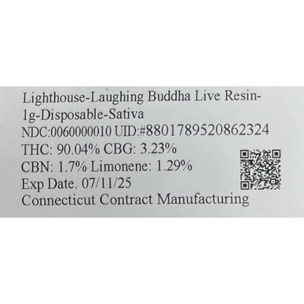 Shop Lighthouse-Laughing Buddha Live Resin-1g-Disposable-Sativa | Jane