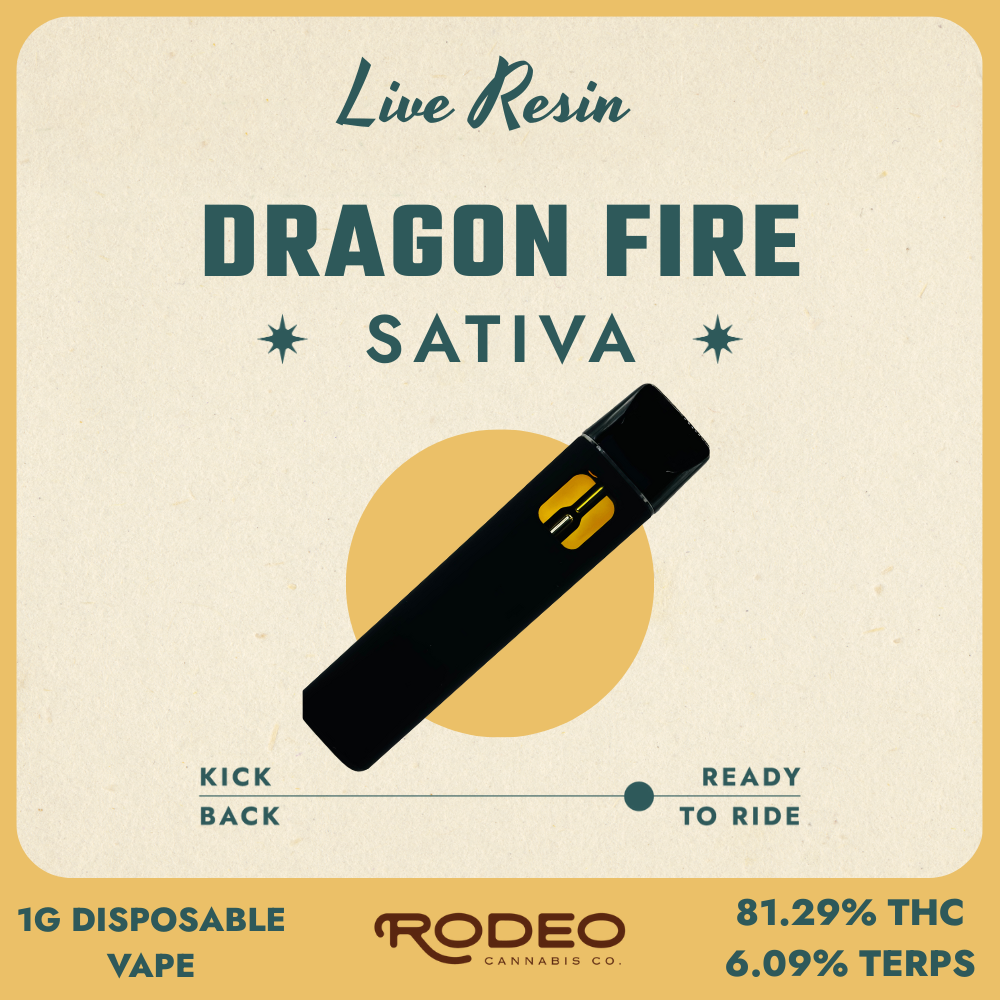 Rodeo Cannabis - Dragon Fire (S) Live Resin Disposable Vape (1g) C0070000382