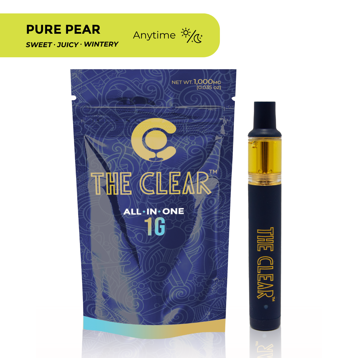 The Clear Original All in One Disposable 1000mg | Pure Pear