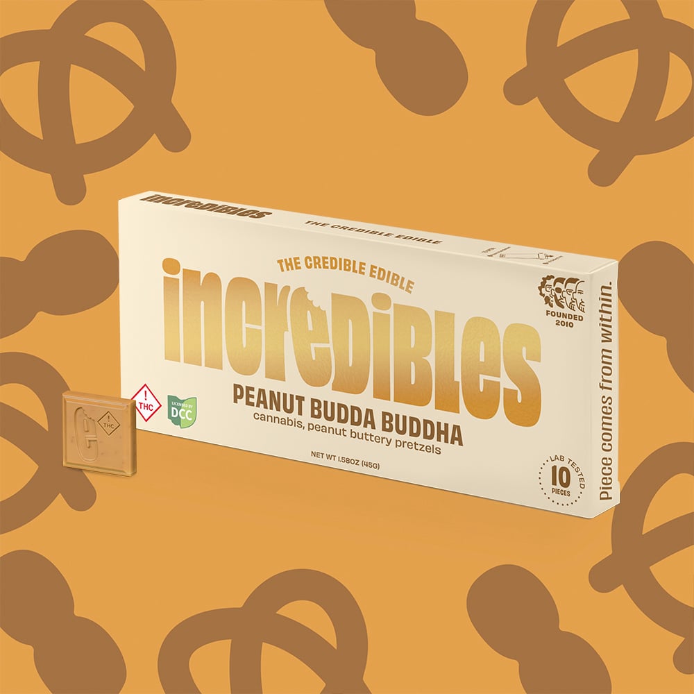 INCREDIBLES - PEANUT BUDDA BUDDHA - CHOCOLATE - [100MG] - 10PK