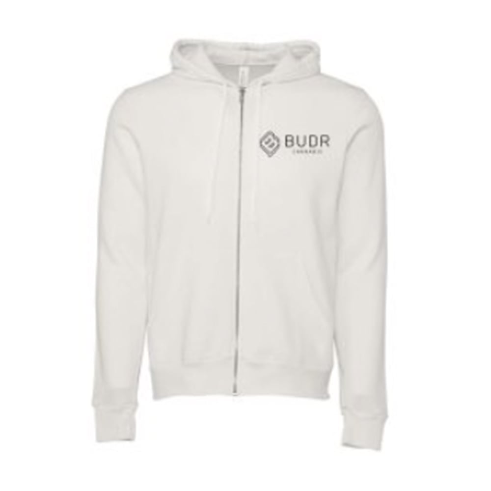 Zip Up White Hoodie