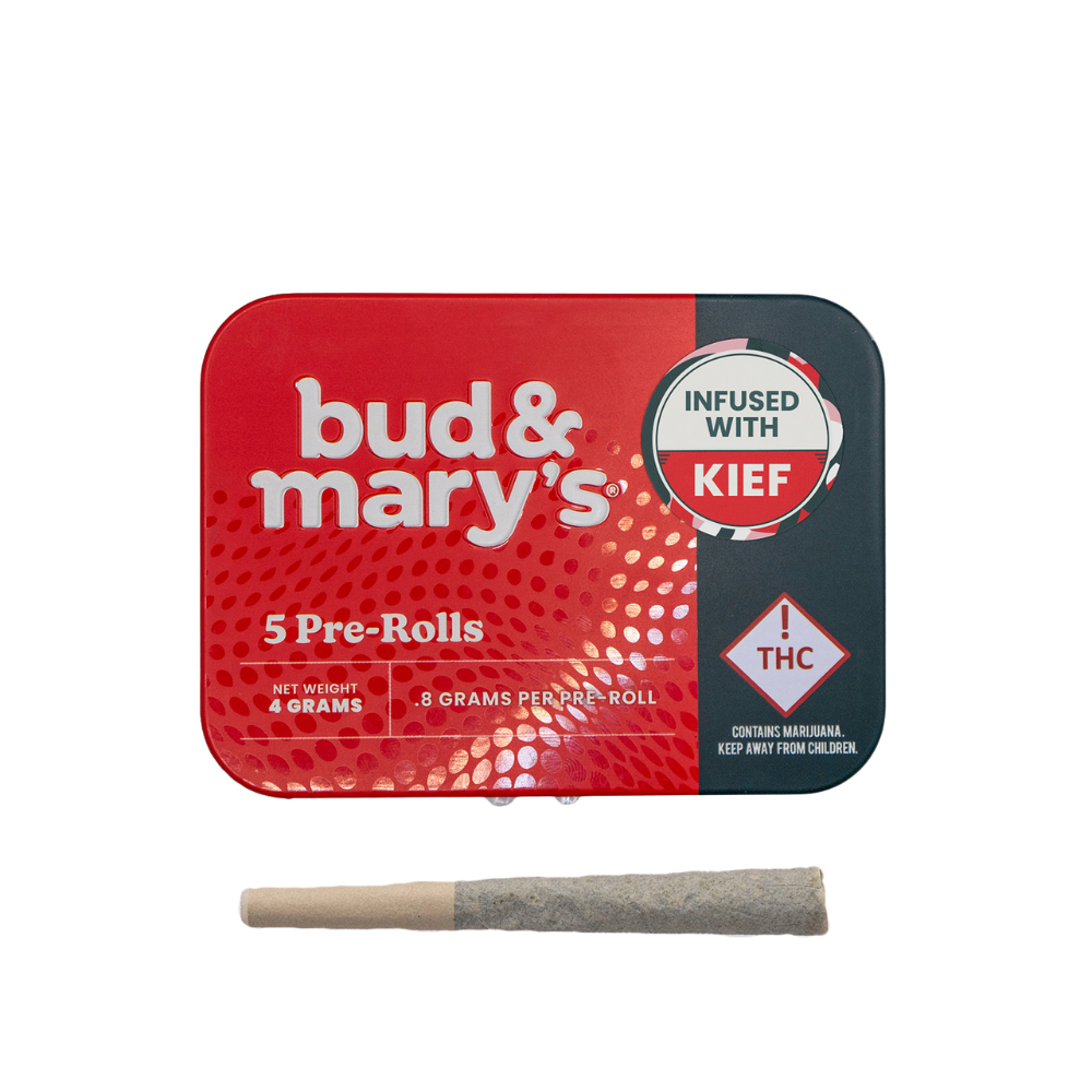 Bud & Mary's | Pre-Rolls | Kief Infused 5 ct Guava | 4 g