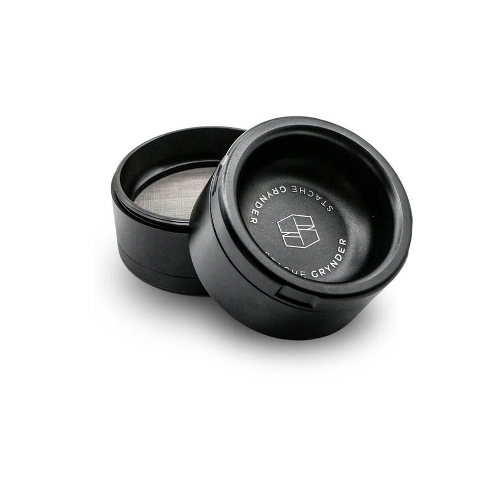 BIG 4 Piece Grynder with Ash Tray Top - Black