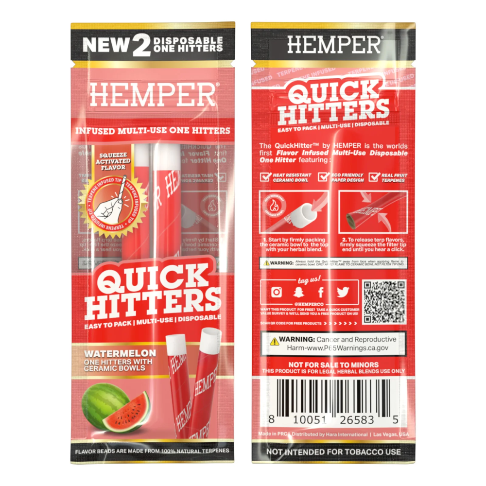 Quick Hitters Watermelon - Multi-Use Disposable One Hitter
