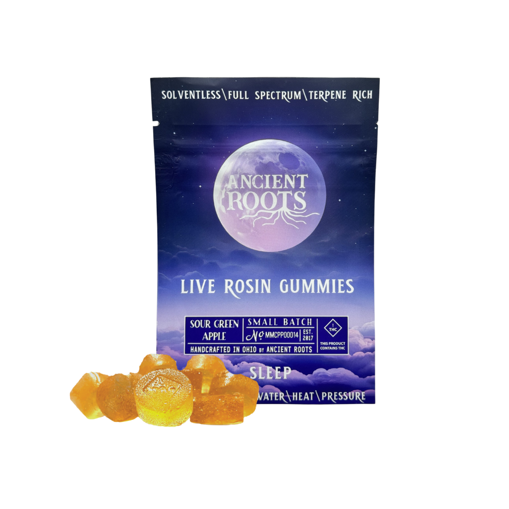 Sour Green Apple - Live Rosin Gummies - - 10pk
