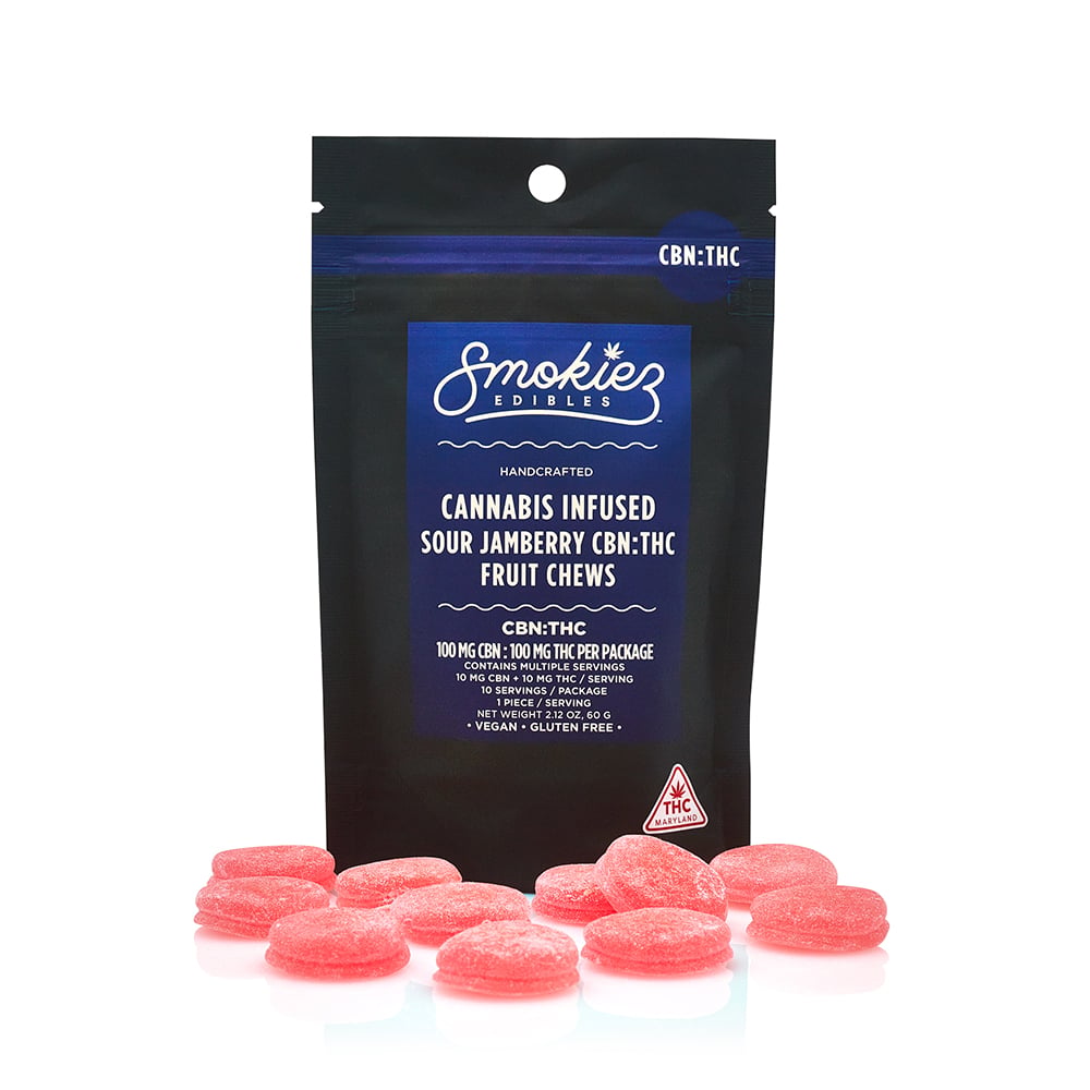 1:1 Sour Jamberry [10pk] (100mg CBN/100mg THC)