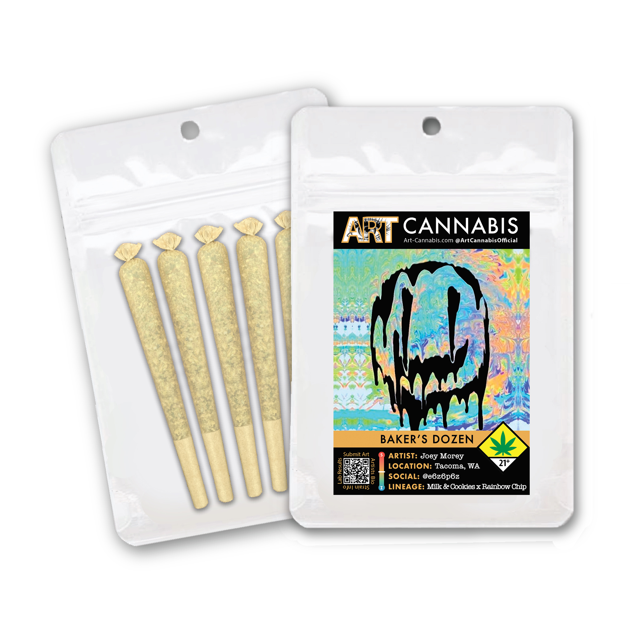Bakers Dozen 1 [5 Pack .5g] Art Cannabis 5 Pack Pre Rolls Jane