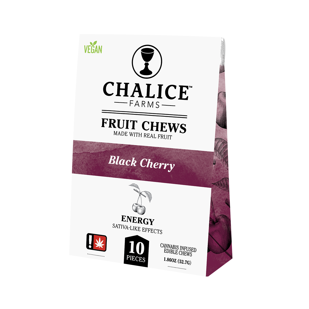 Black Cherry Fruit Chew 10 Pack (50mg THC) Chalice Farms Fruit