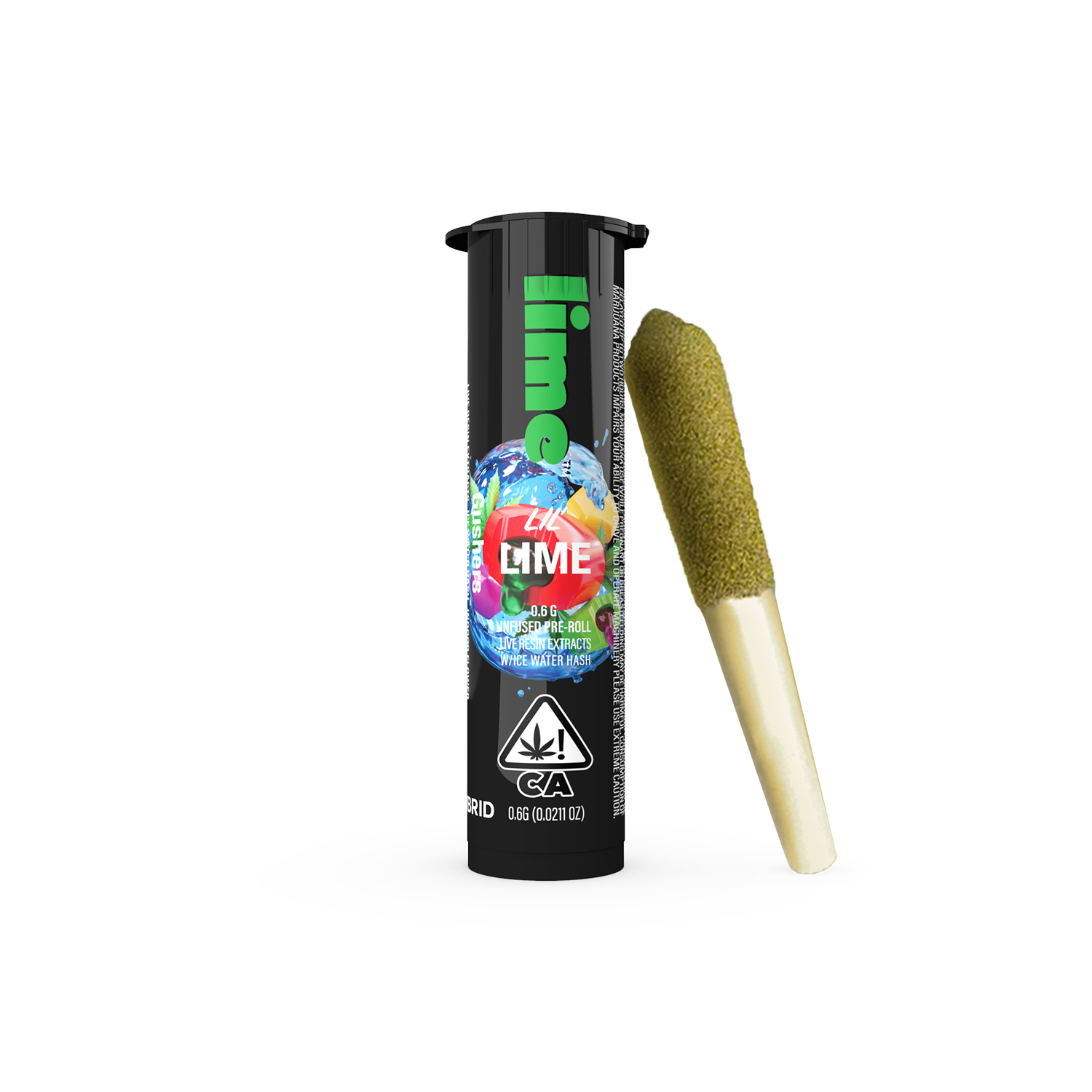 Diamond & Hash Infused Lil' Lime (.6g Mini Pre Roll) | Gushers