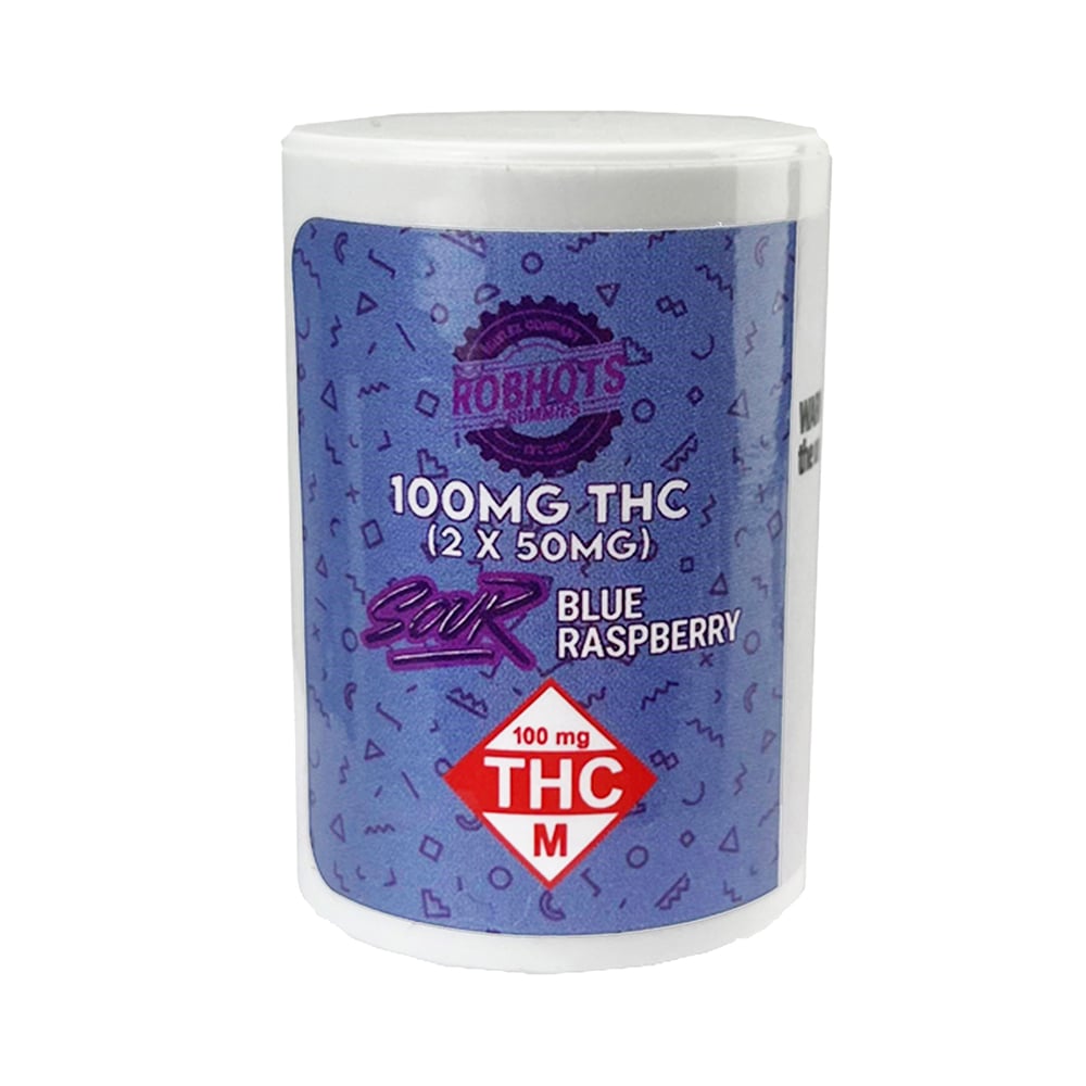 Gummies | 2 Pack 100mg, Sour Blue Raspberry