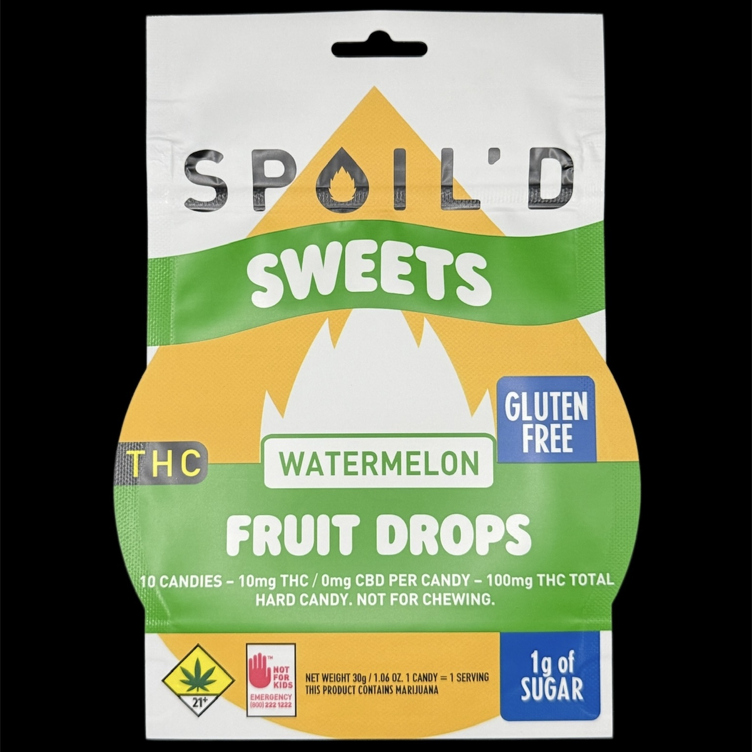 Watermelon Fruit Drops [10pk] (100mg THC)