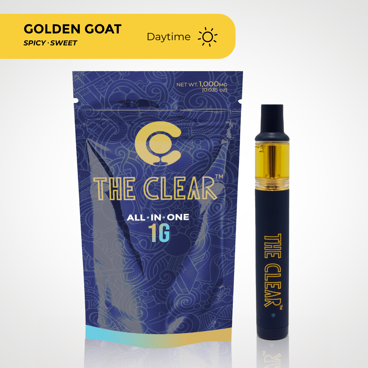 The Clear Original All in One Disposable 1000mg | Golden Goat The Clear Original All in One Disposable 1000mg | Golden Goat