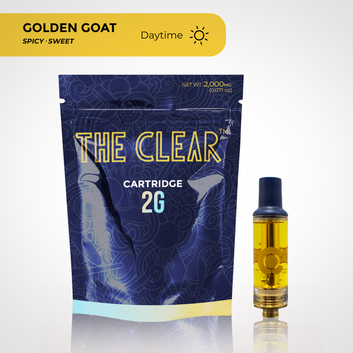 The Clear Original Cartridge 2000mg | Golden Goat