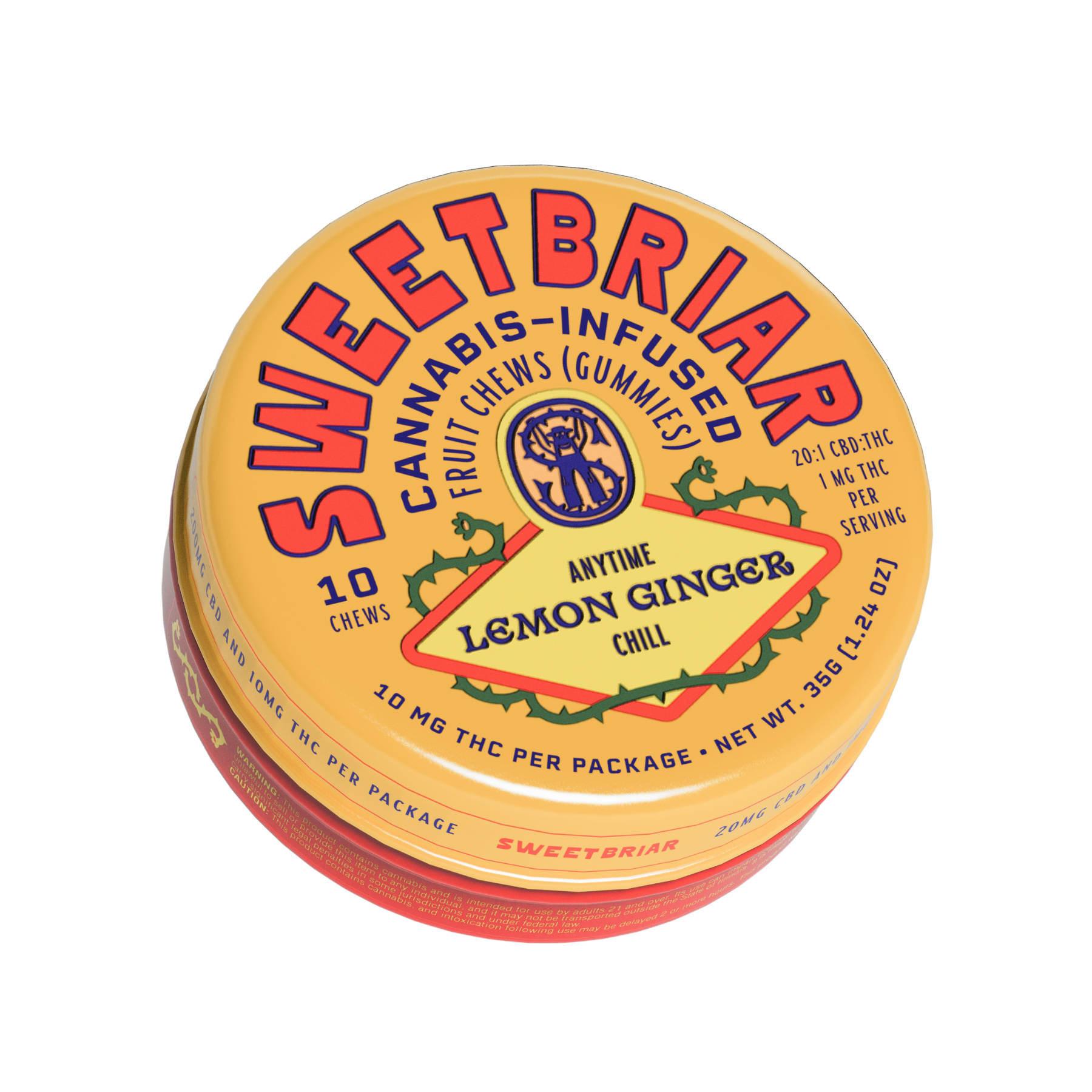 20:1 Lemon Ginger [10pk] (200mg CBD/10mg THC)