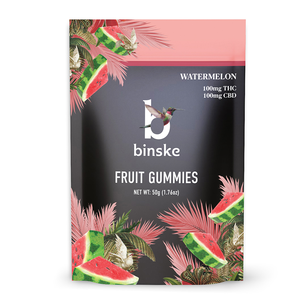 1:1 Watermelon Fruit Gummies (100mg CBD/100mg THC)