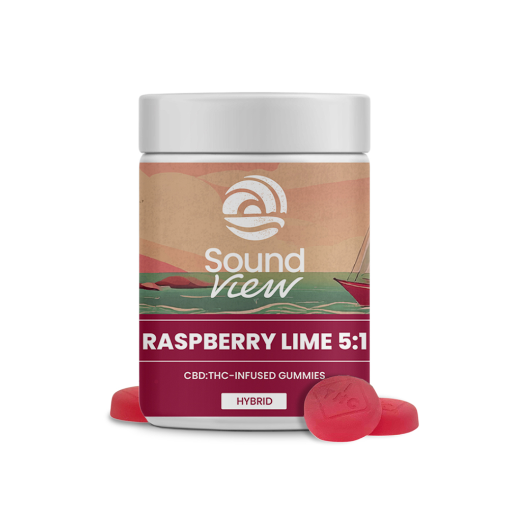 SoundView Raspberry Lime 5:1 CBD Gummies T99.8mg C512mg H 00233