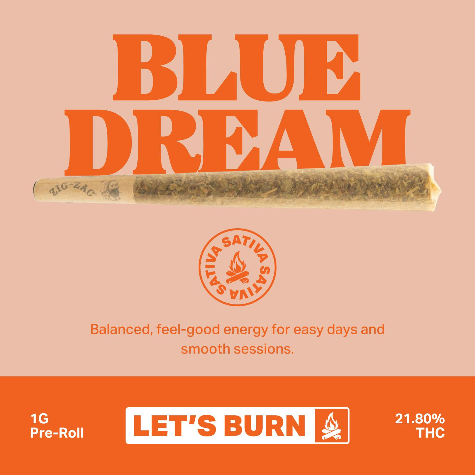 Let's Burn - Blue Dream (S) 1g Pre-Roll 1pk (1g) C0200000064