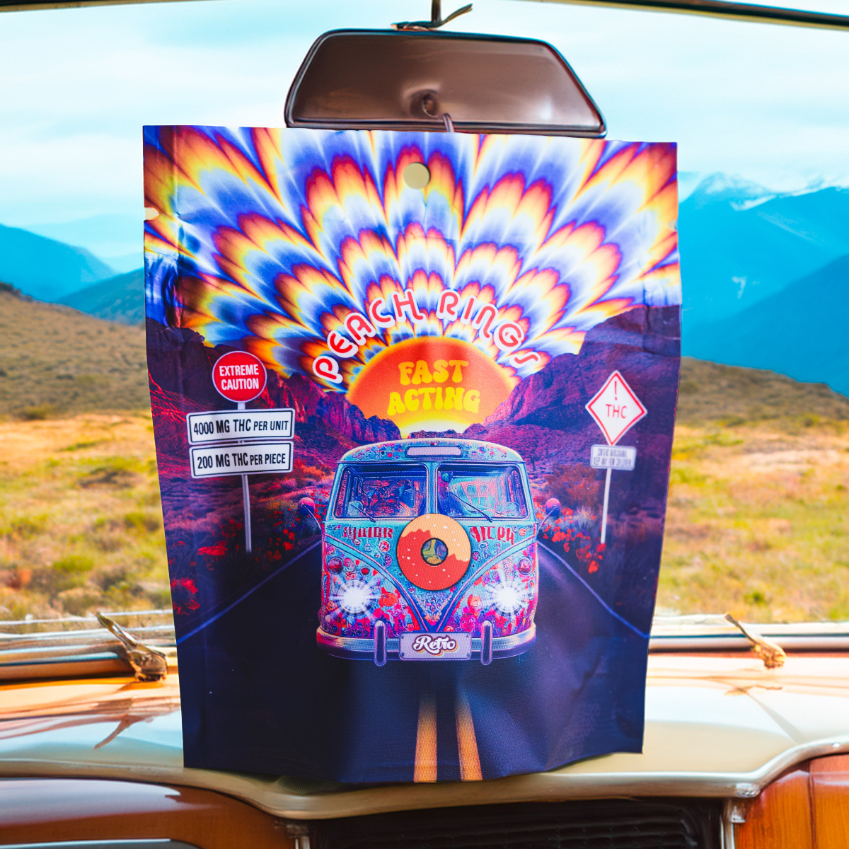 Retro Peach Rings - Fast Acting - (4000mg)